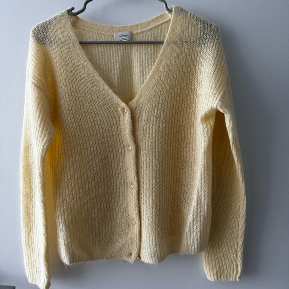 Aritzia Front to Back Cardigan in Butter Yellow - Picture 6 of 8